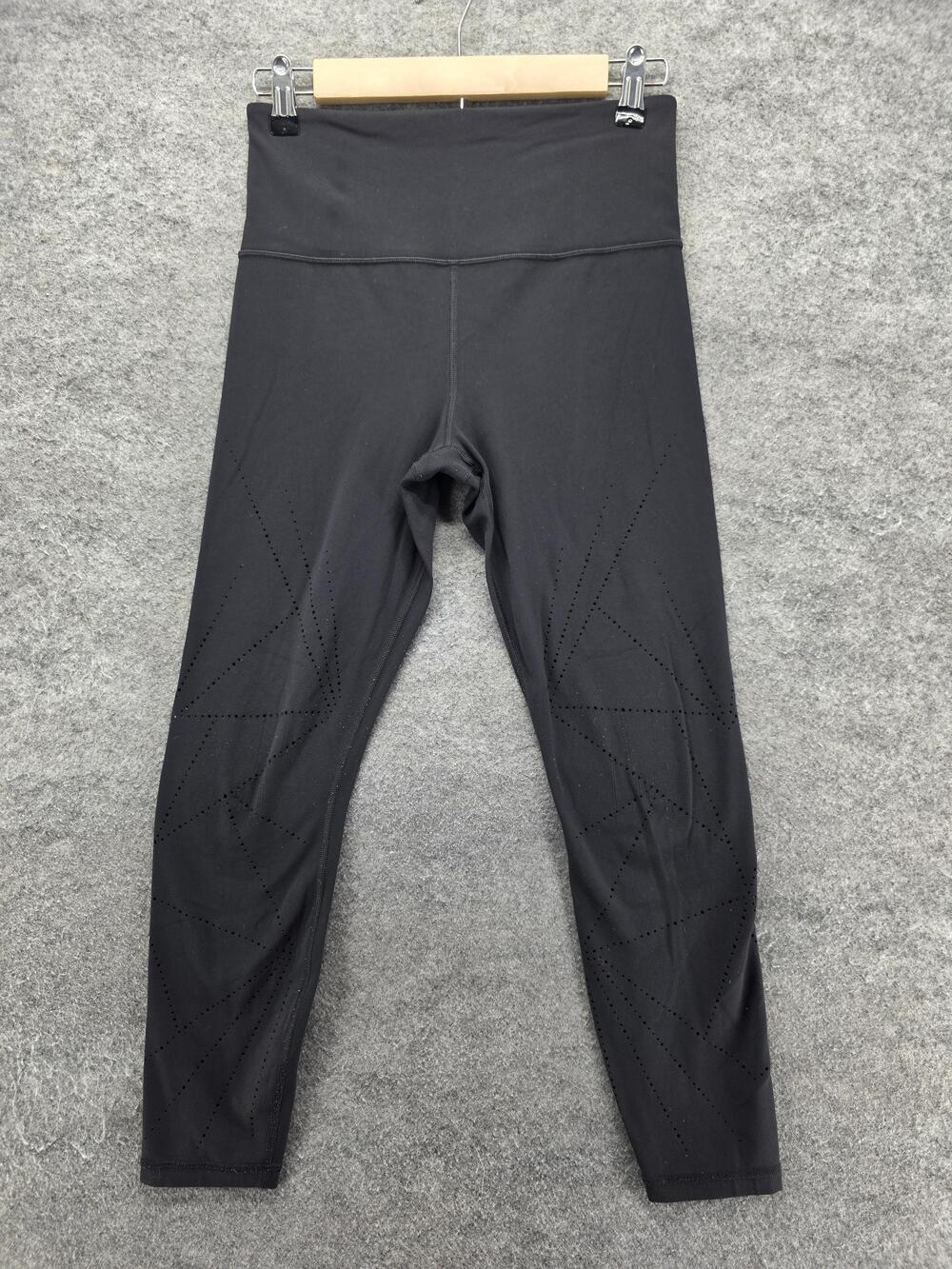 Athleta Leggings Womens S Black Ankle Elation 7/8 Tight Nylon Spandex Yoga